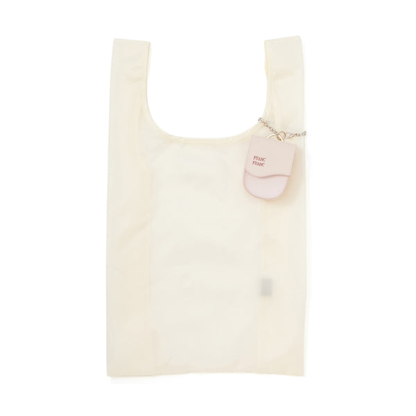 バッグチャームエコバッグ バイカラーウェーブ ピンク