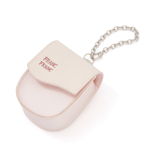 バッグチャームエコバッグ バイカラーウェーブ ピンク