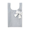 バッグチャームエコバッグ リボン シルバー