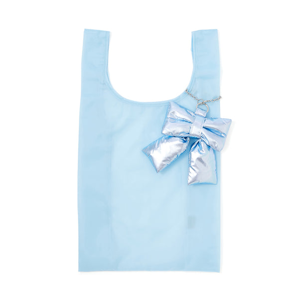 バッグチャームエコバッグ リボン ブルー