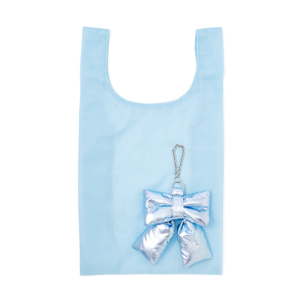バッグチャームエコバッグ リボン ブルー