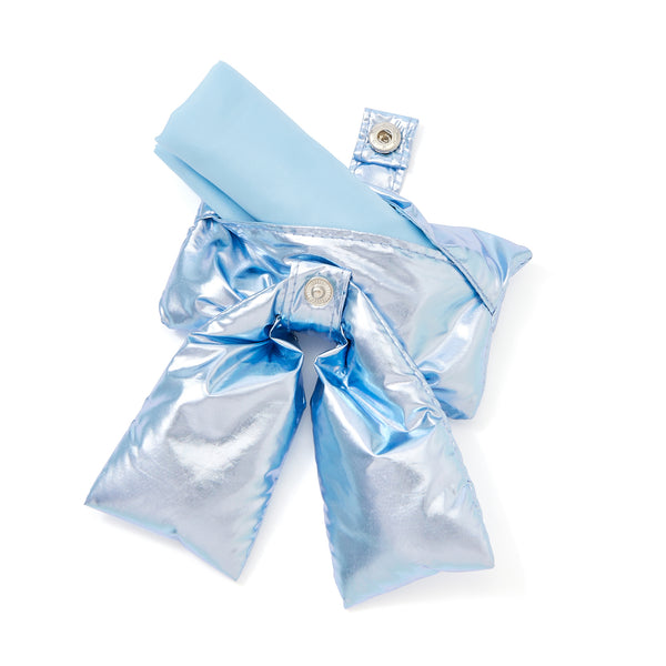 バッグチャームエコバッグ リボン ブルー