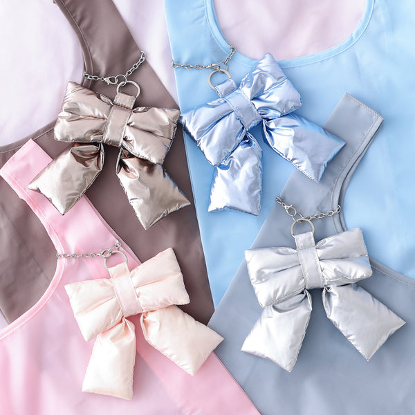 バッグチャームエコバッグ リボン ライトピンク