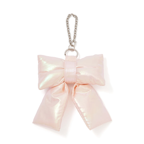 バッグチャームエコバッグ リボン ライトピンク