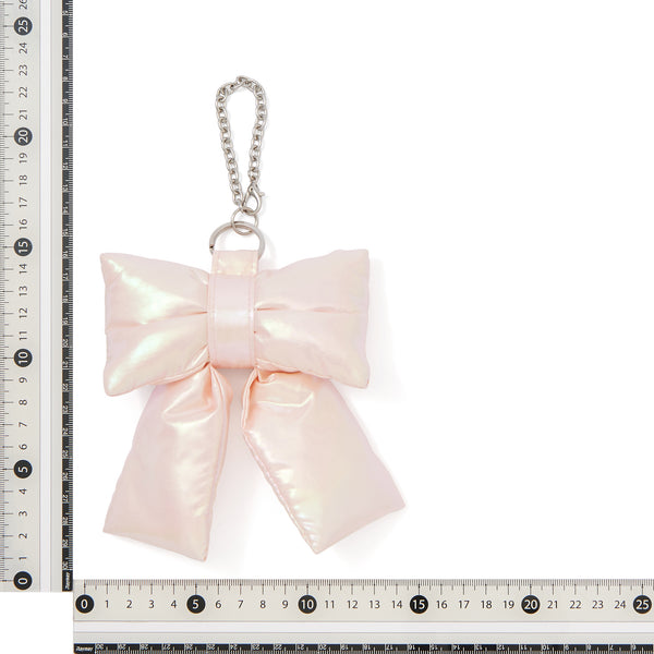 バッグチャームエコバッグ リボン ライトピンク