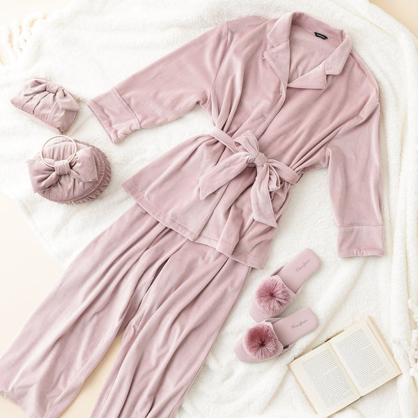 ラウンドタッセル ルームシューズ ピンク