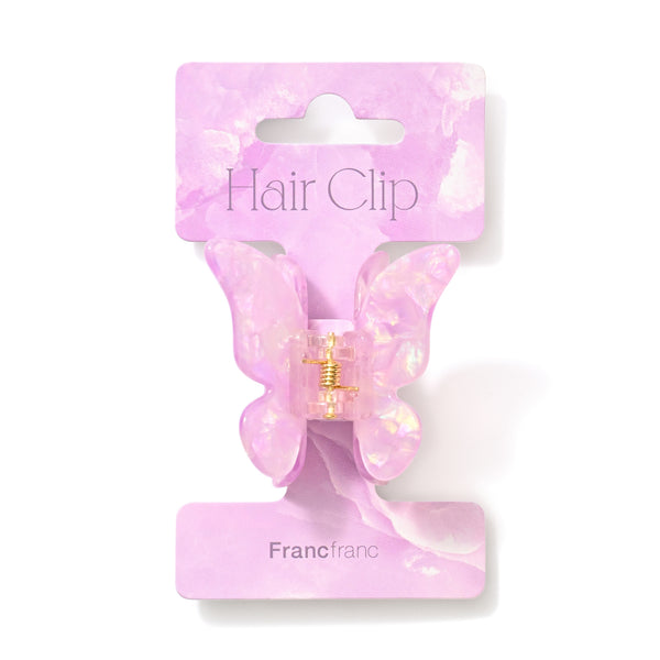 バタフライ ヘアクリップ パープル