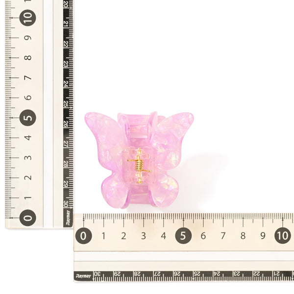 バタフライ ヘアクリップ パープル