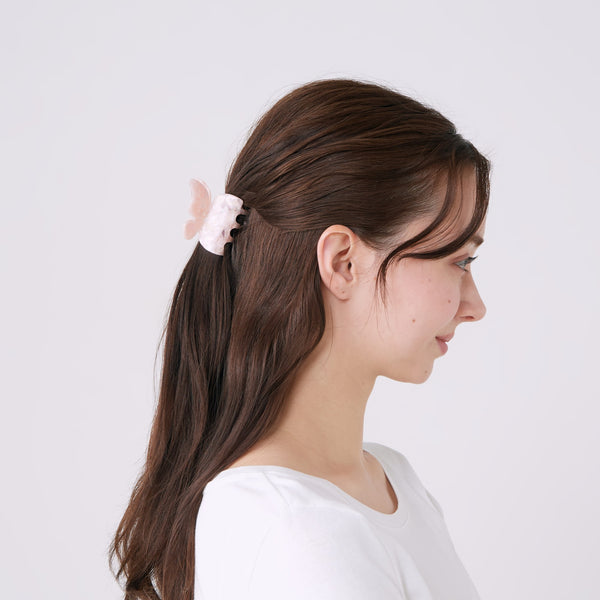 バタフライ ヘアクリップ オレンジ