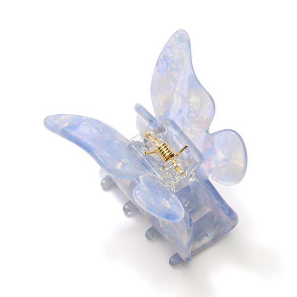 バタフライ ヘアクリップ ライトブルー