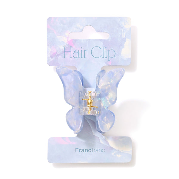 バタフライ ヘアクリップ ライトブルー