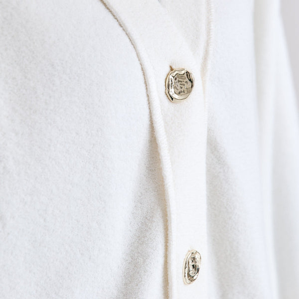 カットパイル カーディガン アイボリー