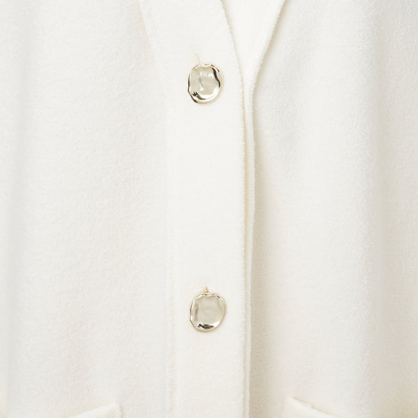 カットパイル カーディガン アイボリー