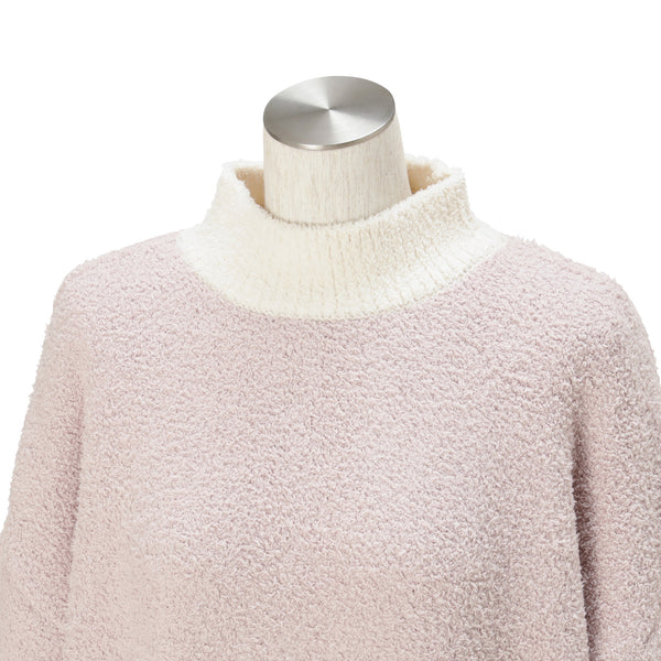 ウエストウォーマー付き もちもちニットパジャマ ライトピンク