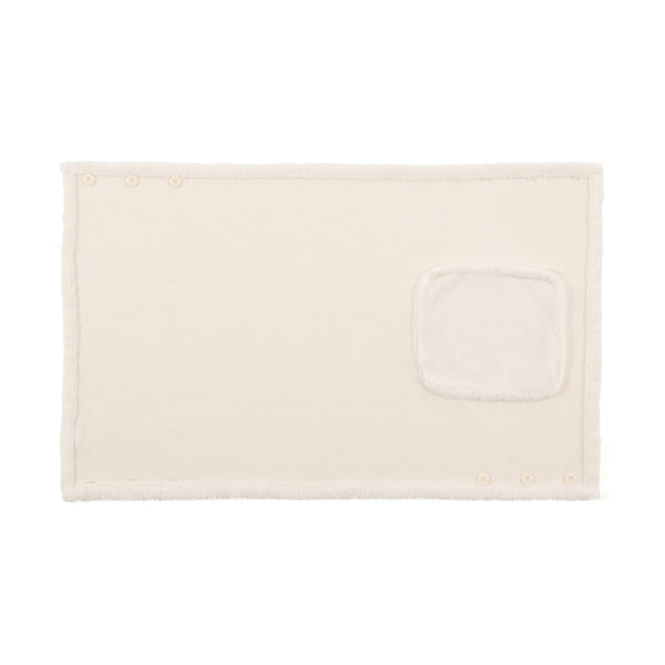 リバーシブルウォームフリース 4WAYポンチョ S アイボリー