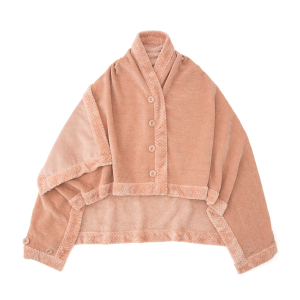 リバーシブルウォームフリース 4WAYポンチョ L ピンク