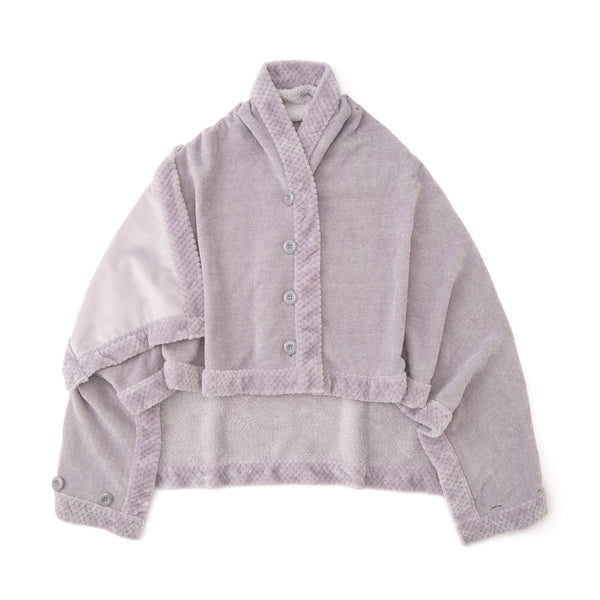 リバーシブルウォームフリース 4WAYポンチョ L グレー