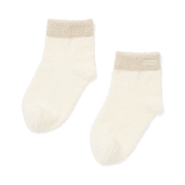 もちもちニット ルームソックス アイボリー