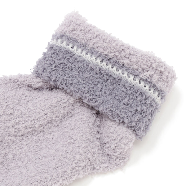 もちもちニット ルームソックス グレー