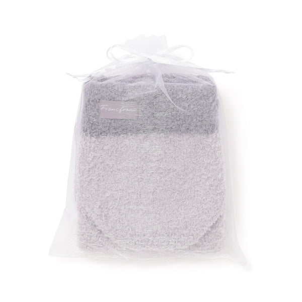 もちもちニット ルームソックス グレー