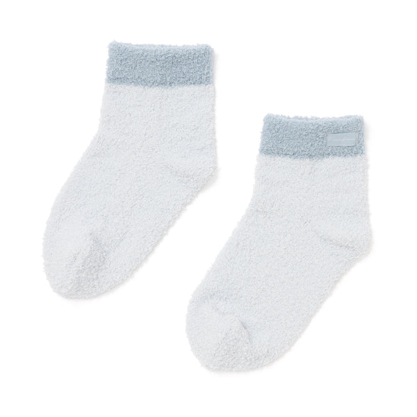 もちもちニット ルームソックス ライトブルー