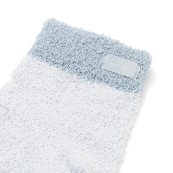 もちもちニット ルームソックス ライトブルー