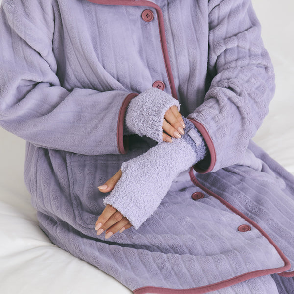 もちもちニット ハンドウォーマー グレー