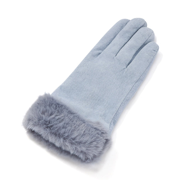 スエードグローブ ブルー
