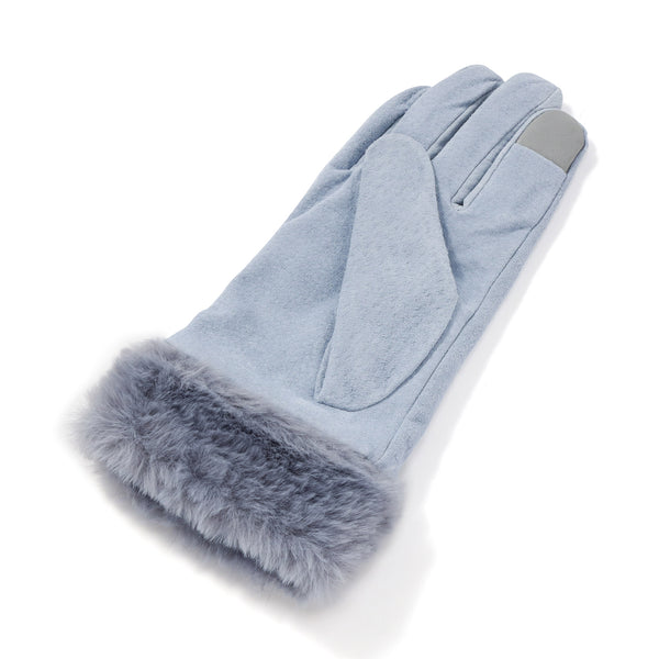 スエードグローブ ブルー