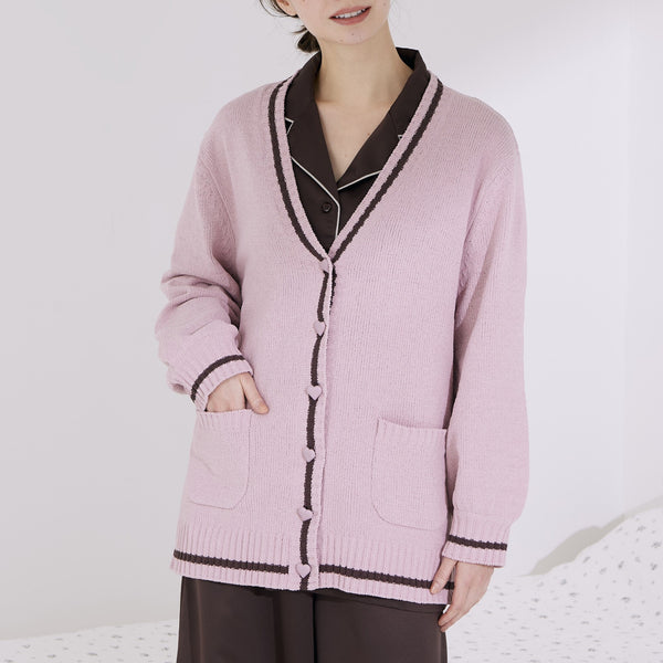 ハートボタン ラインカーディガン ピンク | Francfranc（フランフラン