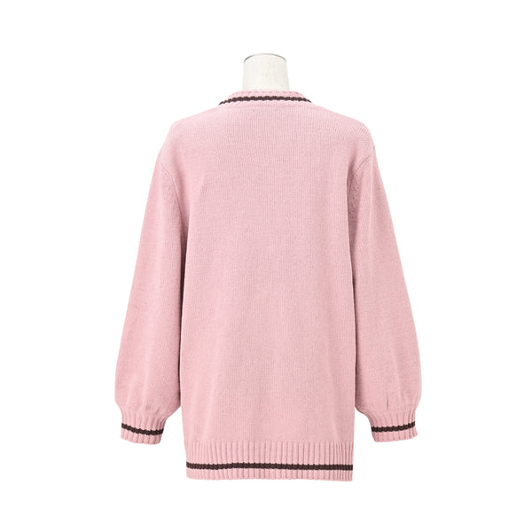 ピンク ボタン付きカーディガン ハートボタン ラインカーディガン ピンク | Francfranc（フランフラン