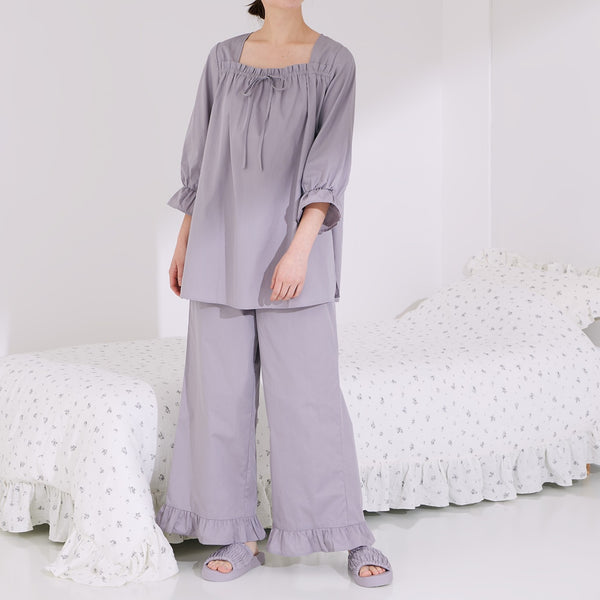 モイスト コットンパジャマ グレー