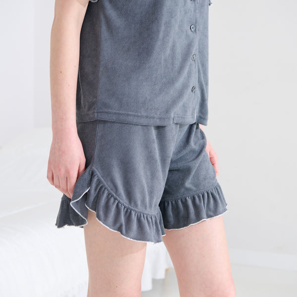 キシリトール加工 パイルパジャマ ダークグレー