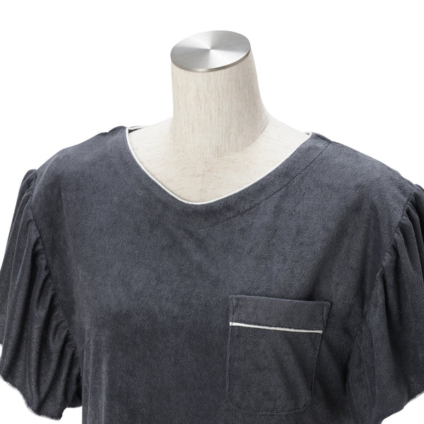 キシリトール加工 パイルワンピース ダークグレー