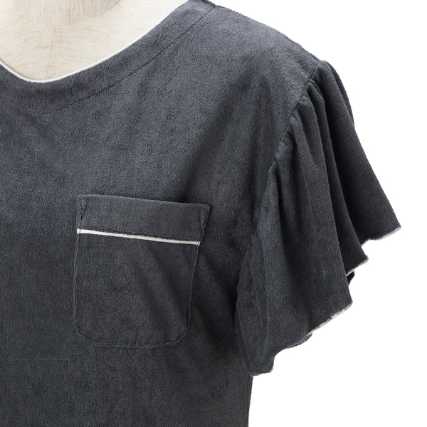 キシリトール加工 パイルワンピース ダークグレー