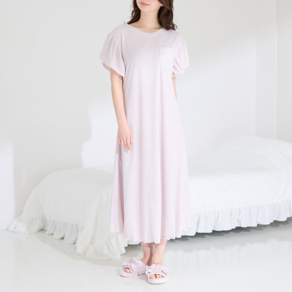 キシリトール加工 パイルワンピース ラベンダー