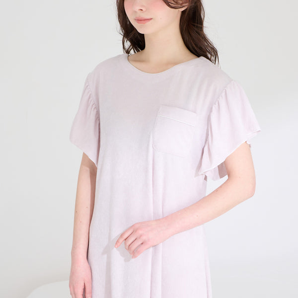 キシリトール加工 パイルワンピース ラベンダー