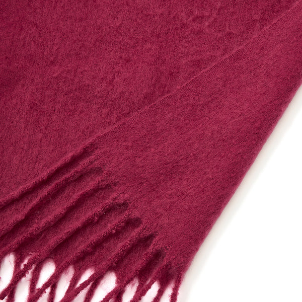 モヘアライク マフラー ダークピンク