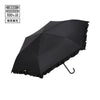 遮光 クラシックフリル 折りたたみ傘 50cm ブラック（晴雨兼用）