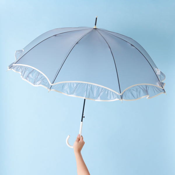 シアーフリルアンブレラ 長傘 61cm グレー