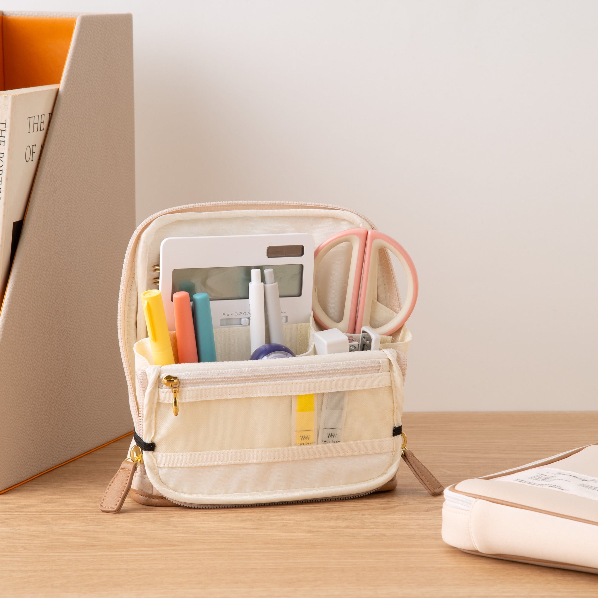 〇タグ ツールペンスタンドポーチ ベージュ