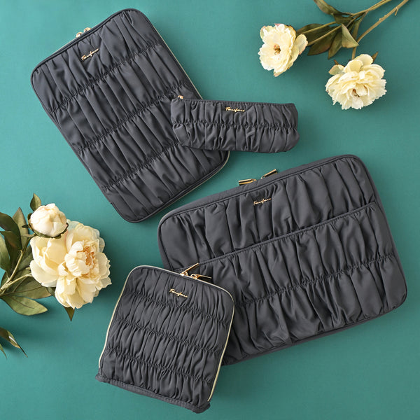 ギャザー ペン＆アイグラスケース  ダークグレー