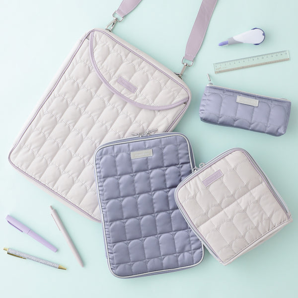 アーチキルト タブレットケース ブルーグレー