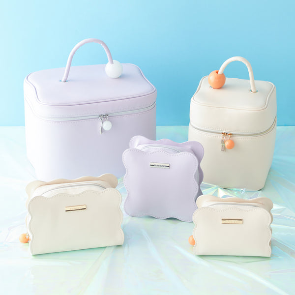 ウェーブシェイプ ポーチ S アイボリー