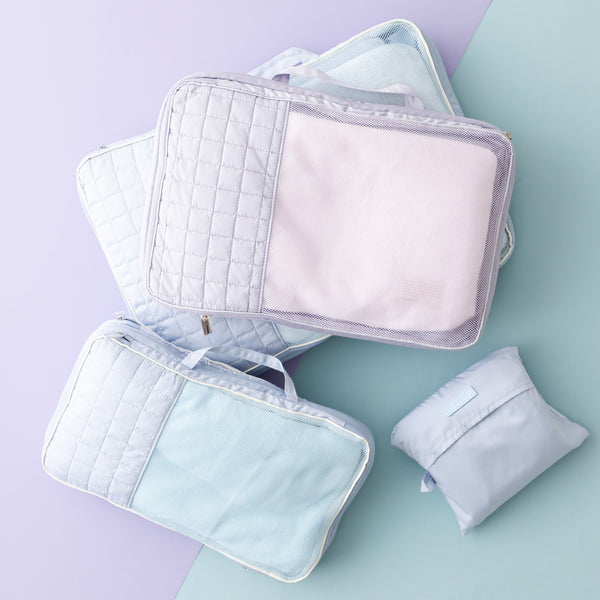 ポップステッチキルト 圧縮オーガナイザー M ライトパープル