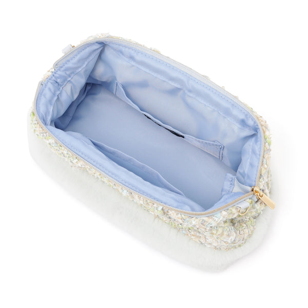 ツイードファー ワイヤーポーチ ライトブルー | Francfranc（フラン