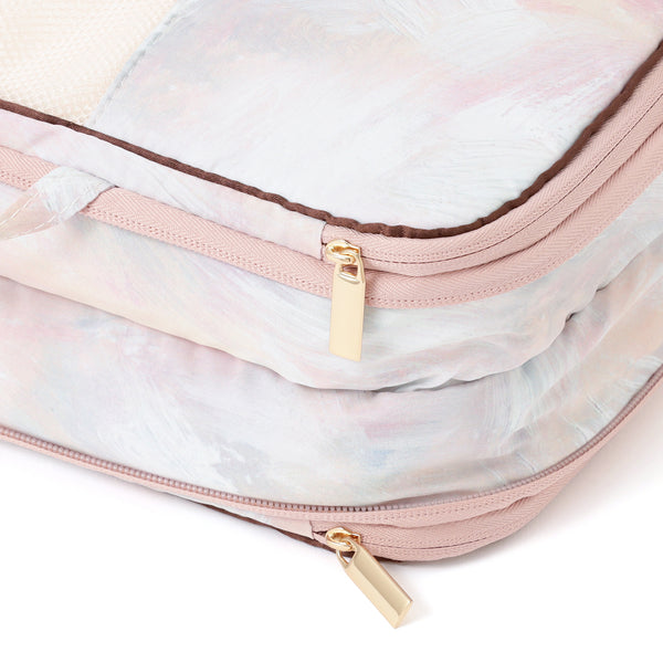 モダンパレット 圧縮オーガナイザー S ブラウン×ピンク