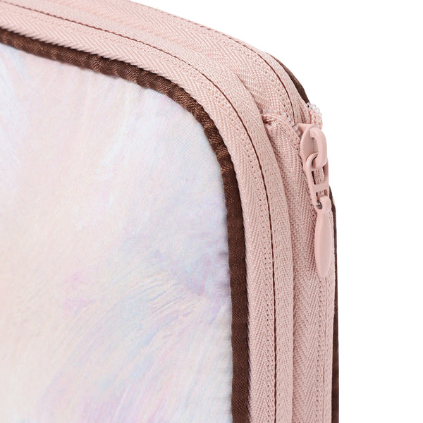 モダンパレット サニタリー圧縮ポーチ ブラウン×ピンク