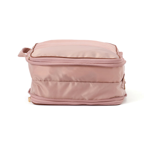 バイカラーサテン 圧縮オーガナイザー M ピンク×ブラウン