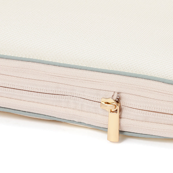 バイカラーサテン 圧縮オーガナイザー L ミント×アイボリー